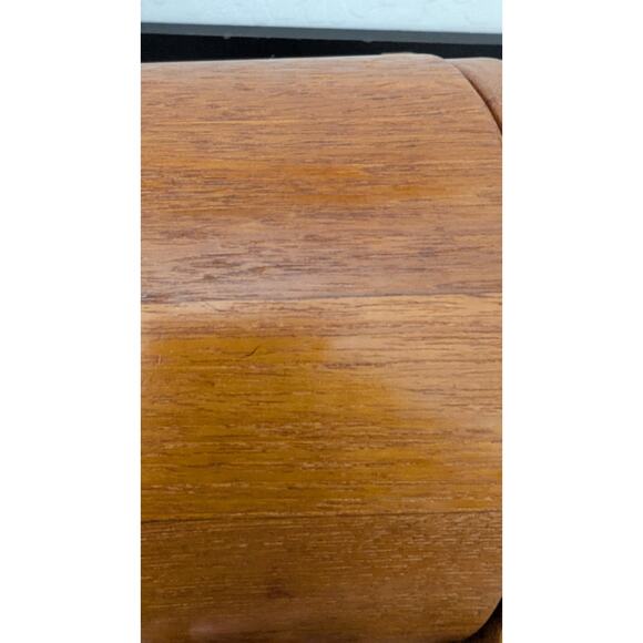 Birgit Krogh Staved Danish Teak Ice Bucket by Woodline w Insert 1970's Scandi - Picture 5 of 9